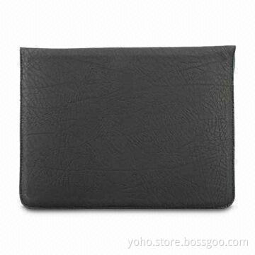 PU Leather Sleeve for iPad 2, with Suede Linning, Impact and Scratch-resistant Features